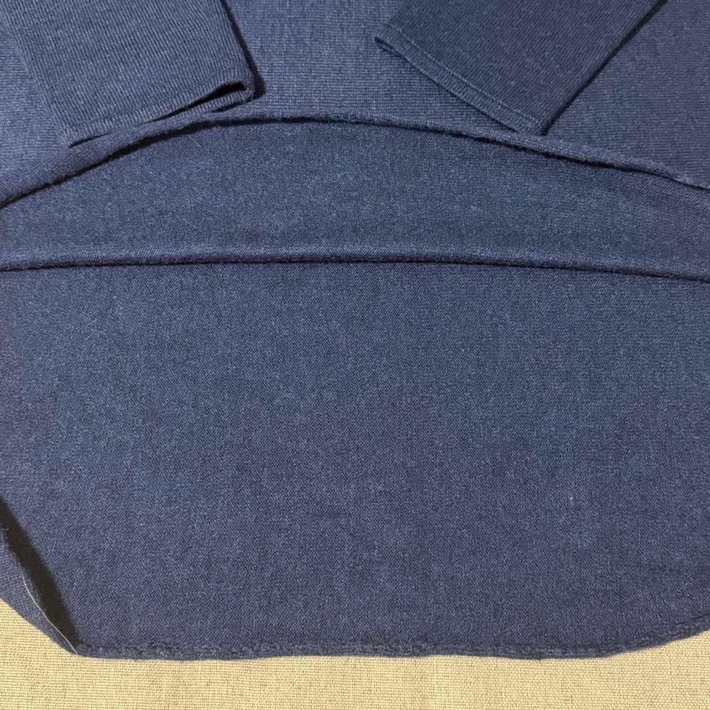 Joan Vass Navy Blue Long Sleeve Tunic Sweater SZM - Picture 15 of 15